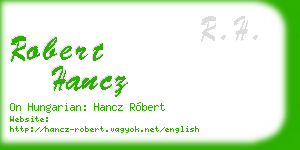 robert hancz business card